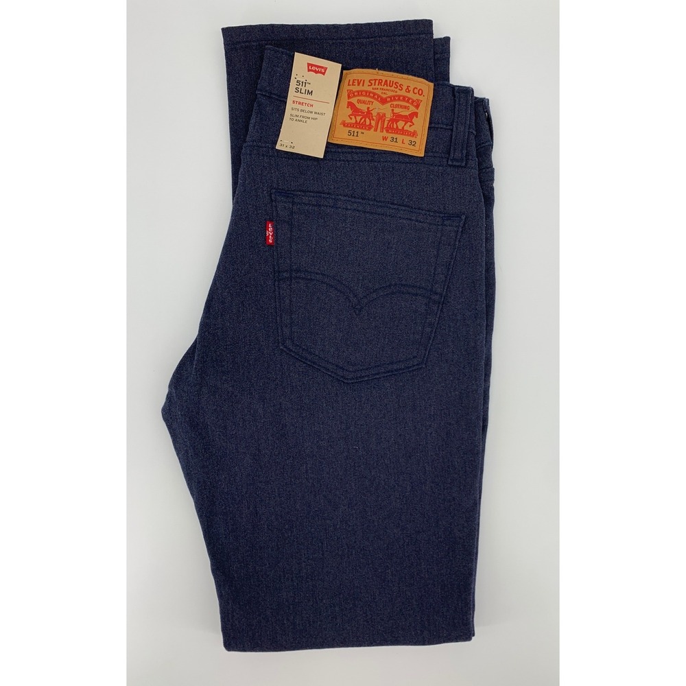 Levis 511 Jeans Mens 31x32 Blue Slim Fit Dark Wash‎ Denim Pants NEW Pants